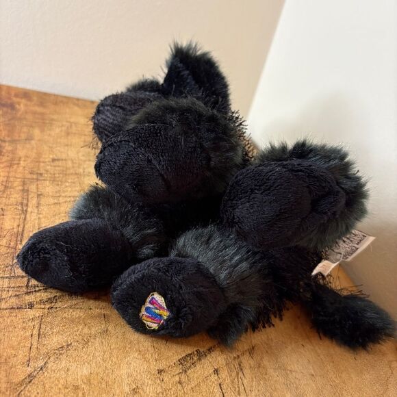 GANZ Black Poodle Puppy Dog Stuffed Animal Plush Toy 9" Great Preused condition - Picture 7 of 9